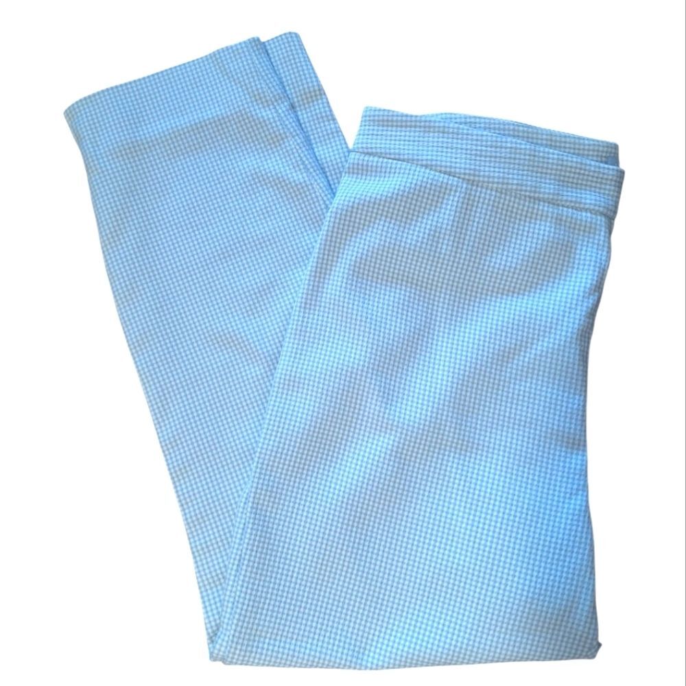 Antonio Melani Cropped Pants Gingham Blue White Size 14 Womens
